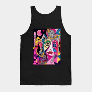 Cubism in the style of Picasso Tank Top